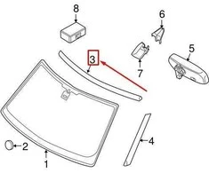 Land Rover Range Rover Sport L320 2010 2013 Priekinis Stiklo Moulding Originalus LR032336