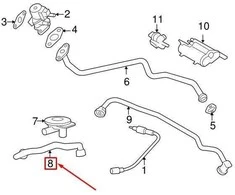 LAND ROVER RANGE ROVER SPORT L320 PCV vožtuvo žarna LR005991 NAUJA ORIGINALI