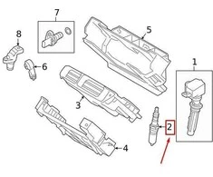 LAND ROVER RANGE ROVER SPORT L494 Uždegimo žvakė LR091617 NAUJA ORIGINALI