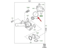 Land Rover Range Rover Sport LR3 Termostato Gasket Seal 4362513 Naujas