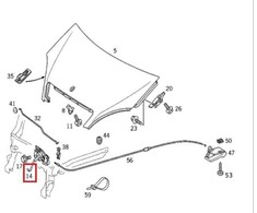 Mercedes Benz A 160 A 170 A 140 Haubenschloss Originalus A1688800160
