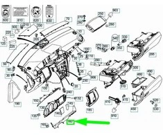 Mercedes Benz C 180 C 200 C 220 C 250 Viršelis Originalus A2046890939