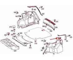"Mercedes-Benz W204" bagažo skyriaus laikiklio apkaba Originali A2046930014
