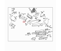 Mercedes Benz CL Klasės Sėdymo Aikštelių Dėklas Originalus A21591068189B51