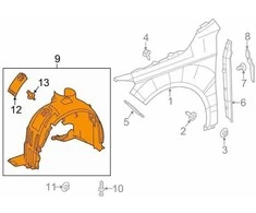 Mercedes Benz CLA45 priekinio sparno apsauginis skydelis Dešinysis originalus A1766900230