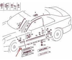 MERCEDES-BENZ CLK C208 priekinis dešinysis sparnas A2086900862 NEW GENUINE