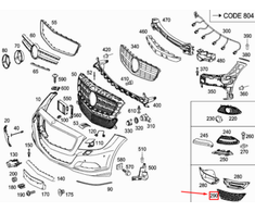 Mercedes Benz CLS C218 priekinės kairės pusės ventiliacijos grotelės originalios A2188850053