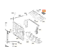 MERCEDES-BENZ E-CLASS A207 kabrioleto oro kanalas originalus A2075050161