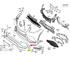 Mercedes Benz E klasės C klasės bamperio dangtelis originalus A292885382228