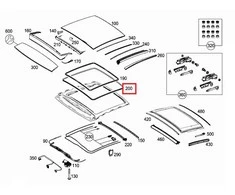 "Mercedes Benz GLA-class 156" stumdomojo stoglangio sandariklis originalus A156783019664