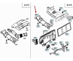 MERCEDES-BENZ GLK-KLASĖ X204 Oro įsiurbimo ventiliatorius Shtoud A2045000355 Naujas originalus