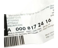 MERCEDES-BENZ Priekinės Sėdynės Ženkliukas CLA 180 d Coupe W118 Originalus A0008172416