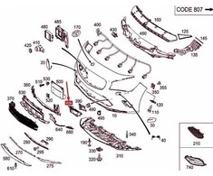Mercedes Benz Cla 200 220 250 Priekinio Bamperio Centrinis Dangtis Originalus A1178857700