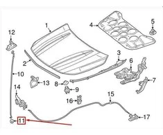 Mercedes Benz MERCEDES CLA Kupė C117 Gaubto Palaikymo Strypo Grometas A0099974081 NAUJAS ORIGINALUS