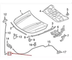Mercedes Benz MERCEDES CLA Kupė C117 Gaubto Palaikymo Strypo Grometas A0099974081 NAUJAS ORIGINALUS