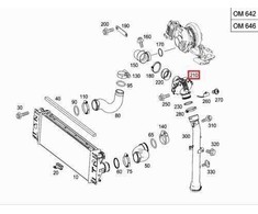 Mercedes Benz "Mercedes OM642" variklio turbokompresoriaus tarpinio aušintuvo įsiurbimo duslintuvas originalus