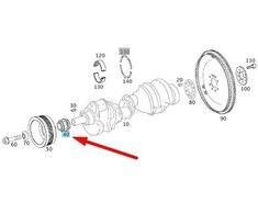 Mercedes Benz Ml W166 Variklio Grandinė Ratilas Originalus A2780520503