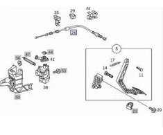 Mercedes Benz OEM MB ML W163 DUJOS PEDALE KABELIS RHD A1633010423 ORIGINALUS 98-98