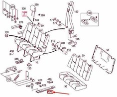 Mercedes Benz OEM MB SPRINTER 906 SUKŲ SĖDYNĖS APATINIS Tvirtinimas A0009500274 ORIGINALUS