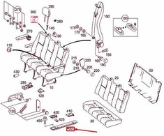 Mercedes Benz OEM MB SPRINTER 906 SUKŲ SĖDYNĖS APATINIS Tvirtinimas A0009500274 ORIGINALUS