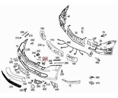 Mercedes Benz Originalus priekinio žibinto plovimo dangtelis, paruoštas, dešinėje pusėje, tinka Mercedes CLS C219 05-11