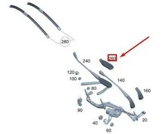 Mercedes Benz Priekinis Dešinysis Šluostelio Lankas Kairiosios Pusės Originalus A2978241400