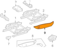 MERCEDES BENZ SLK R171 kairės pusės sėdynės užvalkalas A17191903747E94 NEW GENUINE