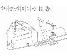 MERCEDES BENZ Stabdžių Stiprintuvo Linija 1 Metras 508 609 709 809 D Originalus A0179978082