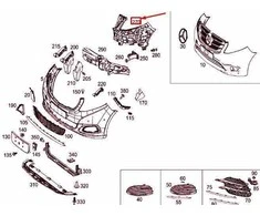Mercedes Benz Vito W447 priekinio kairiojo bamperio sustiprinimas originalus A44788002169051