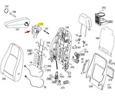 MERCEDES-BENZ VITO W639 Dešinės rankos atrama LHD A0009190104 Naujas originalus