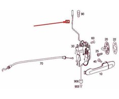 MERCEDES-BENZ VITO W639 priekinių dešiniųjų durų spyna originali A6397600240