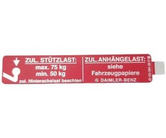 Mercedes-Benz W107 lipdukas originalus A1245843917