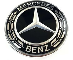 "Mercedes-Benz W204" variklio dangčio emblema, juoda, originali A0008173305
