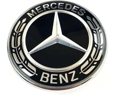 "Mercedes-Benz W204" variklio dangčio emblema, juoda, originali A0008173305