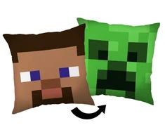 "Minecraft" dvipusė pagalvėlė - Steve/Creeper (40x40cm)