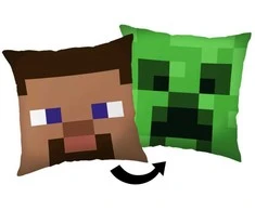 "Minecraft" dvipusė pagalvėlė - Steve/Creeper (40x40cm)