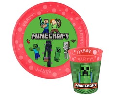 "Minecraft" lėktės ir stiklinės rinkinys