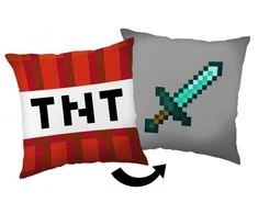 Minecraft TNT kardas dekoratyvinė pagalvė 40*40 cm