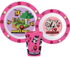 Minecraft vakarienės rinkinys, mikroplastiko rinkinys, puodelis 260 ml