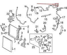 NAUJA Land Rover Range Rover HSE 2006-2009 Tiekimo šildytuvo žarna Eurospare 4680301