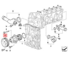 NAUJA OEM BMW E46 kupė sedanas universalus vandens siurblio ratukas 11511437719