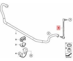 NAUJA OEM BMW E82 E90 E90N E92 E92N Priekinė dešinė atrama 31352283442