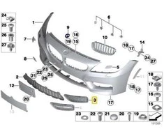 NAUJA OEM BMW E89 Roadster Priekinis Bamperis M Grotelė Dešinė 51118038092