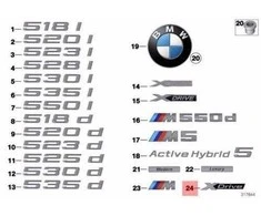 NAUJA OEM BMW F10N F11N Sedanas Universalus Xdrive Ženklelis Logotipas 51148059501