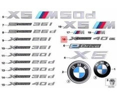 NAUJA OEM BMW F15 Priekinės Durys X Drive 40e Emblema Ženklelis Logotipas 51147358545