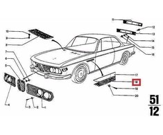 NAUJA OEM Originali BMW E9 Kupė Priekinė Sparnas Juodas GROTELĖ Dešinė 51131827278