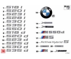 NAUJA OEM Originali BMW F11 F11N Bagažinės Dangčio 535d Emblema Ženklas Logotipas 51147209166