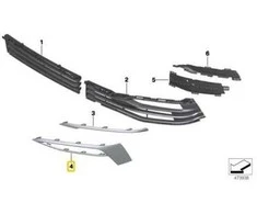 Nauja originali BMW 5 serijos G30 G31 15-18 šoninė juosta dešinė 7385282 OEM