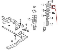 Nauja originali pakabos spyruoklės įvorės sėdynė priekyje 30616677 Volvo S40 V40