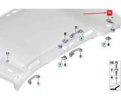 NAUJAS BMW X3 F25 GALINIS DEŠINIS DALYVAVIMO TINKLO PALAIKYMAS 51447244208 7244208